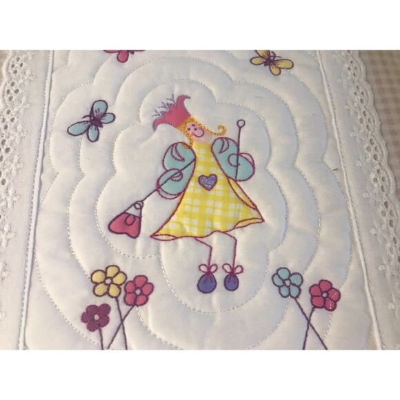 Laura Ashley Quilted Fairy Framed Pictures Set of Two Child's Room Decor - Picture 4 of 9